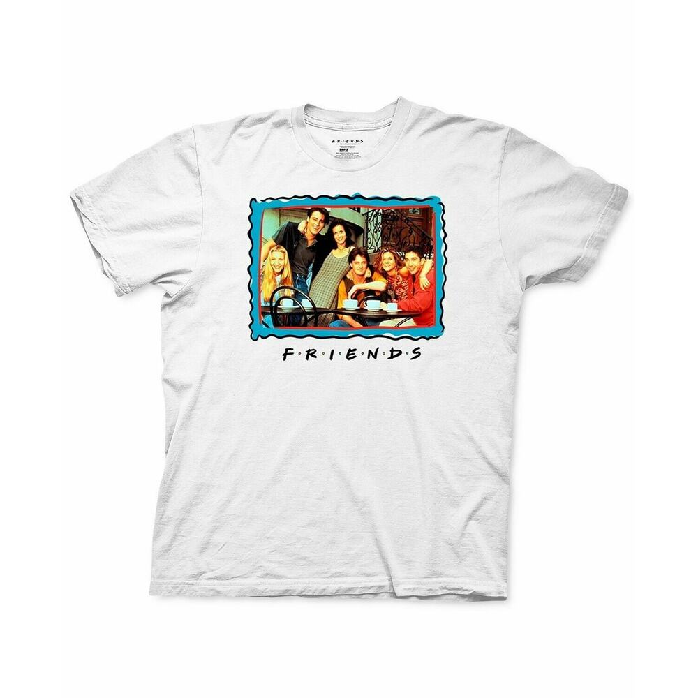 Friends Mens XL White Framed‎ Graphic T-Shirt NWT